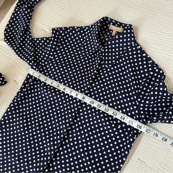 Michael Kors Collection Silk Polka Dot Blouse 2 - Picture 8 of 10